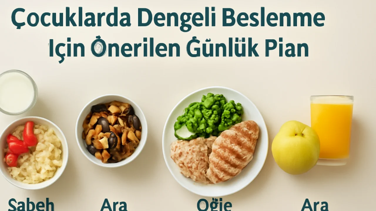 Çocuklarda Dengeli Beslenme İçin Önerilen Günlük Plan – illustrative image