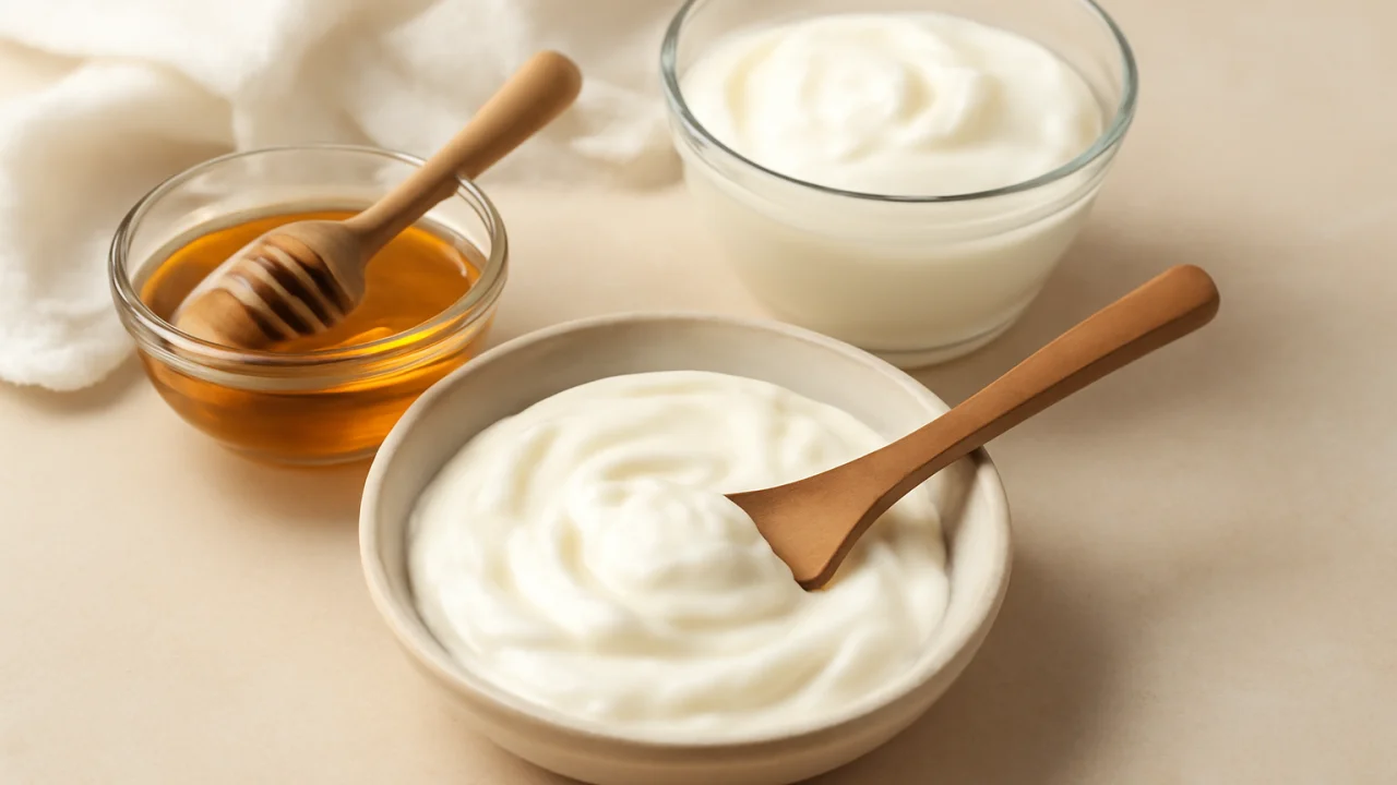 1️⃣ Nemlendirici Bal & Yoğurt Maskesi 🥛🍯 – illustrative image